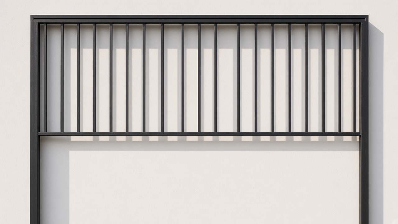 Reja de metal ya esmaltada